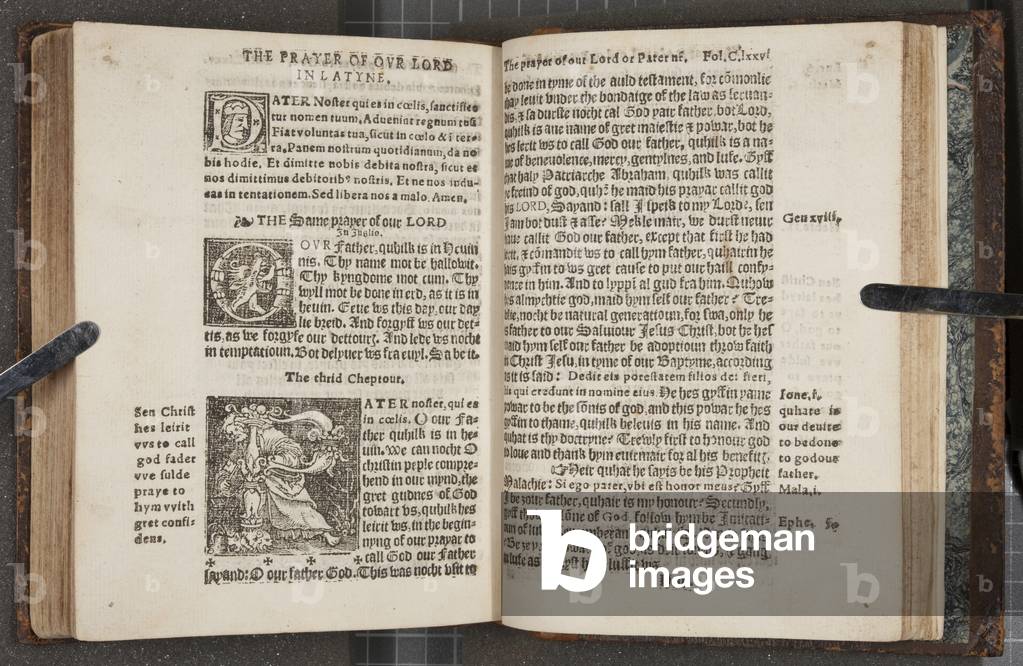 Fol 275 verso 276 recto, from 'The Catechisme', 1552 (engraving)