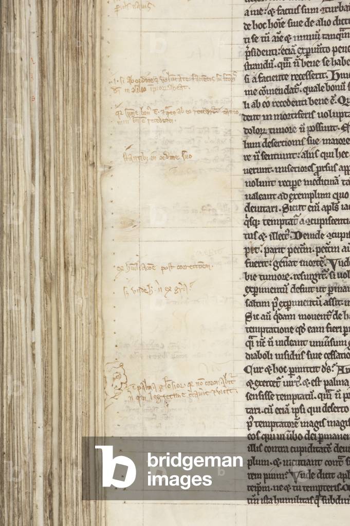 St Augustine of Hippo 'Opera', Fol 243 verso, detail, c.1200 (pen & ink on parchment)