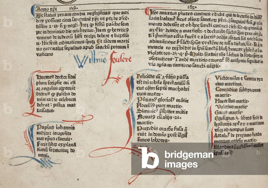 Fol 30 verso, detail, Fasciculus Temporum (pen & ink on paper)