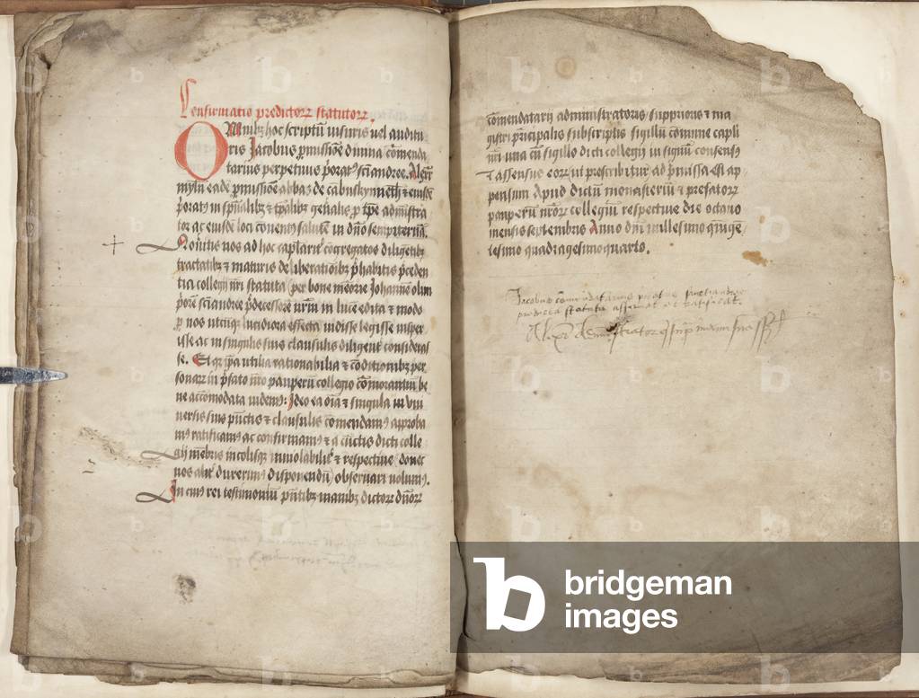 Statutes of St Leonard's College, 1544 (ink on vellum)