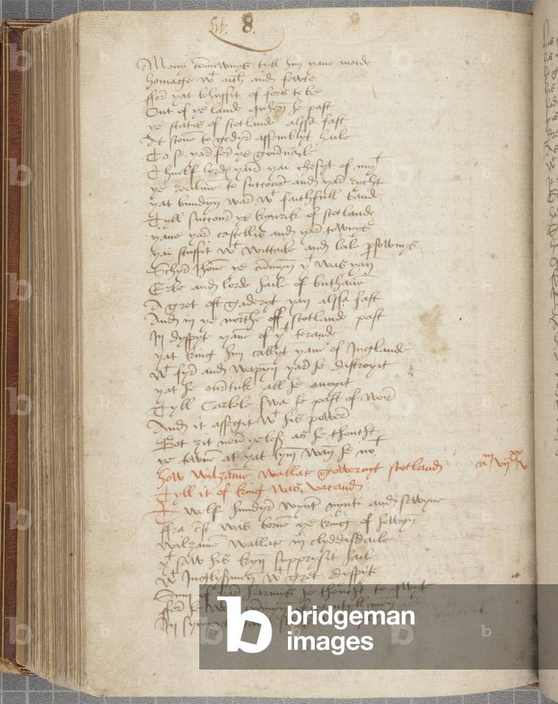 Copy of the Chronicle Andrew of Wyntoun, Fol 319 verso, c.1550 (ink on paper)