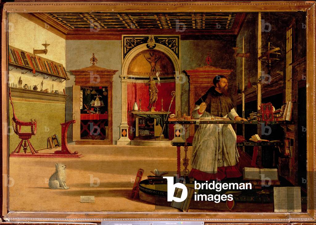 Bild von Gemälde "Die Vision des heiligen Augustinus" 1502 von Vittore Carpaccio