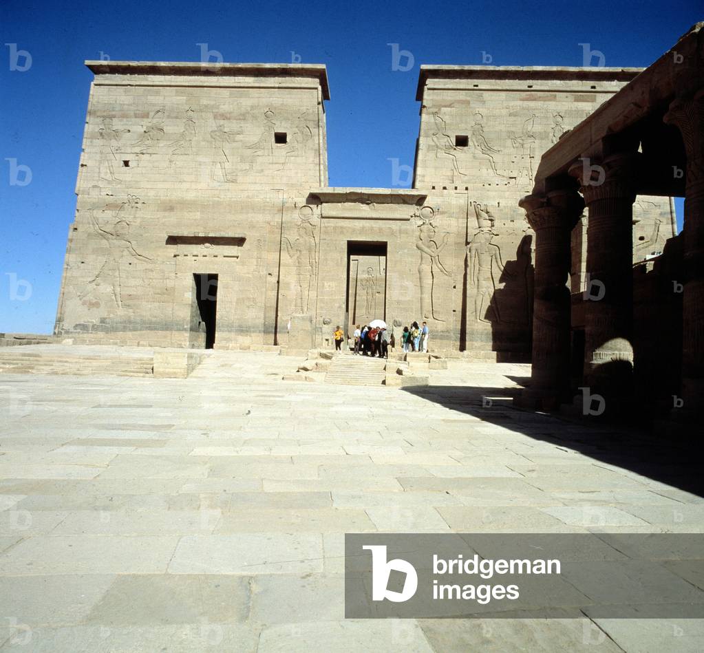 Temple of Isis in Philae: Pylon of Nectanébo.