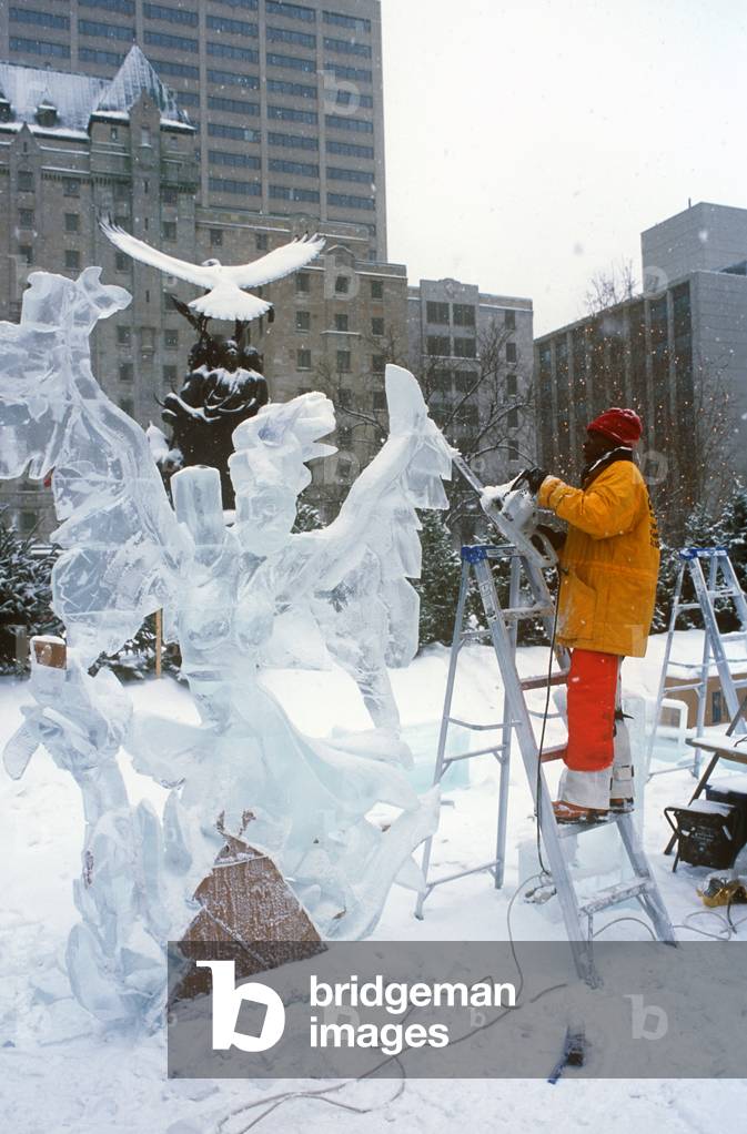Ice Carving, Winterlude Celebration, Ottawa, Ontario, Canada (photo)