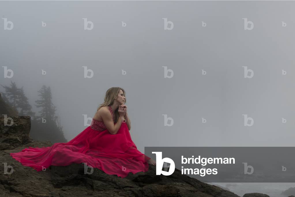 Red Dress at the Cape, 2018 (photo print on canvas)