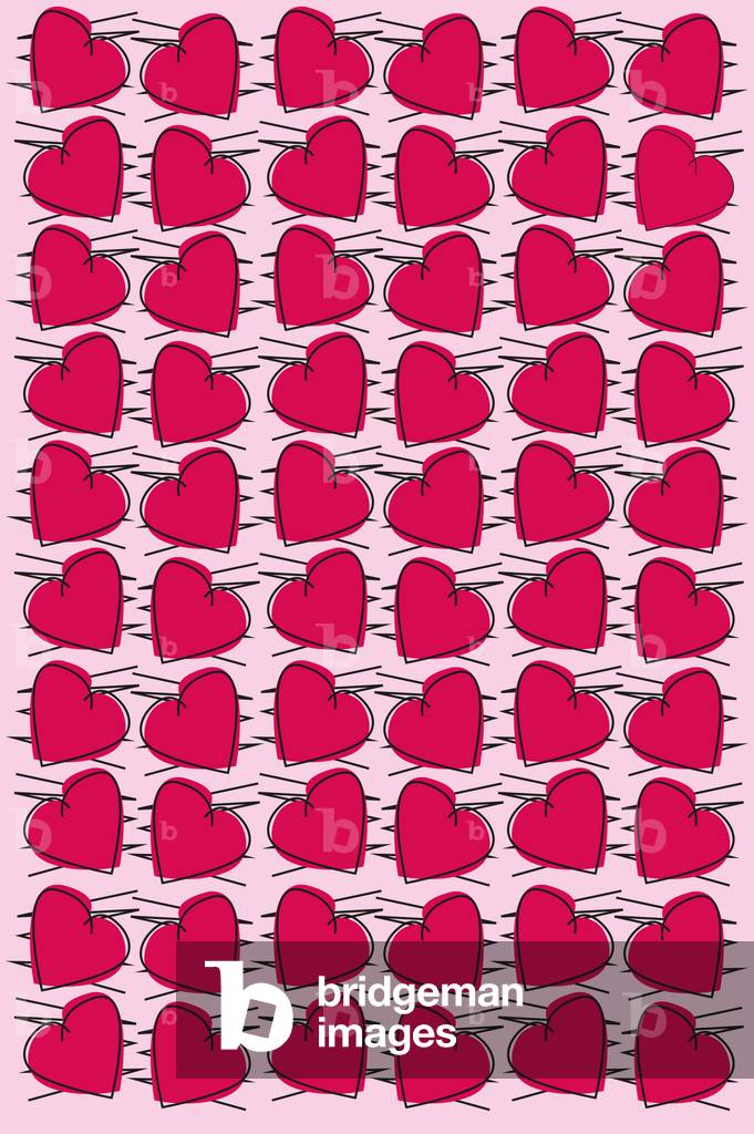 Hearts and scribble, 2019