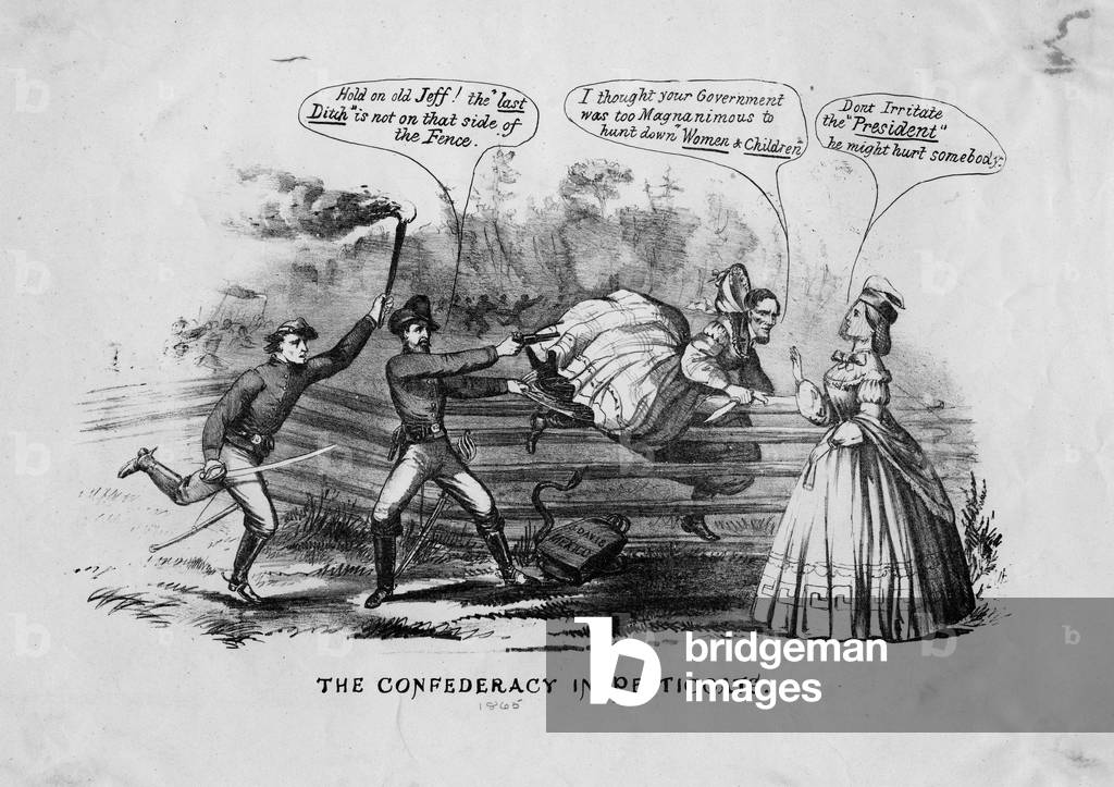 The Confederacy in petticoats, c.1865 (litho)