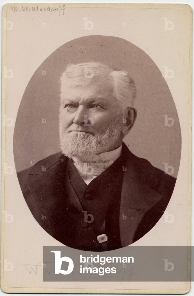 Wilford Woodruff (1807-98), 4th President of the Church of Jesus Christ of Latter Day Saints, or Mormons (albumen print)