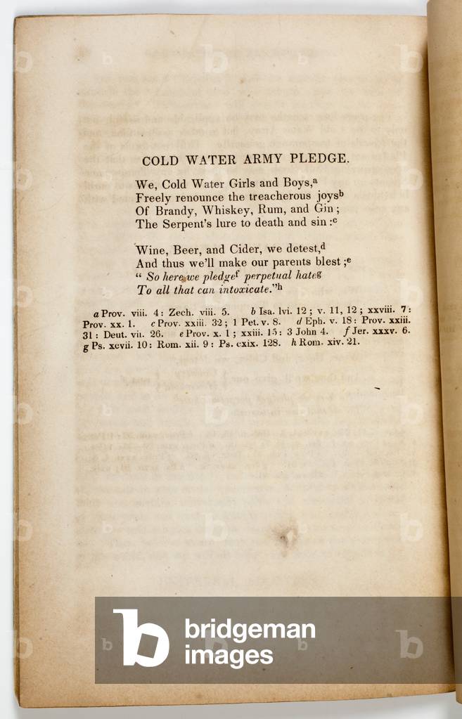 The Cold Water Army Pledge, 1842 (litho)