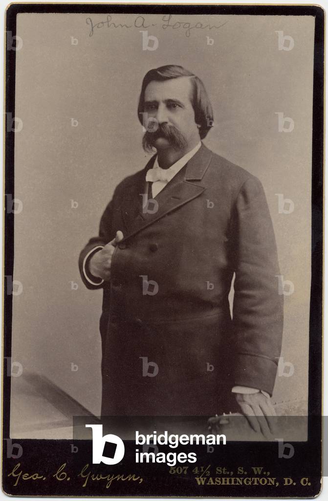 John Alexander Logan (1826-86), US Senator and Union Army General; photo by George C Gwynn, Washington DC (albumen photo)
