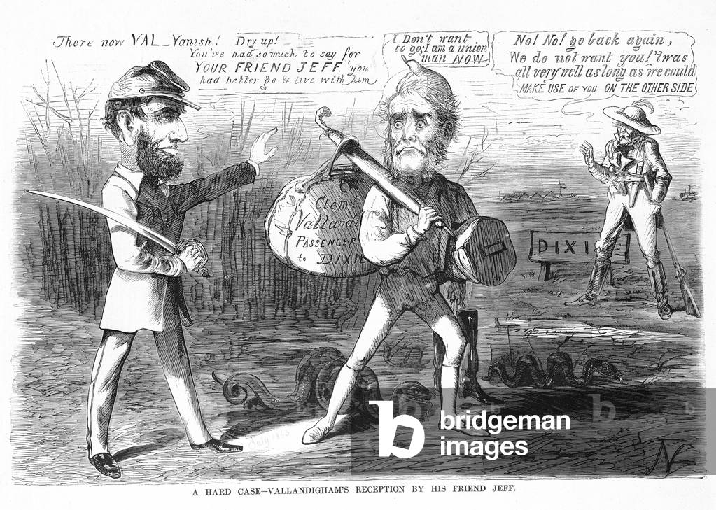 'A Hard Case - Vallandigham's Reception from his Friend Jeff', c.