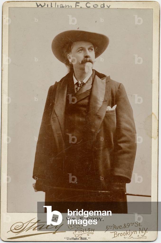William Frederick Cody, Buffalo Bill (1846-1917), American soldier and performer, photo by Stacy, Brooklyn (albumen photo)