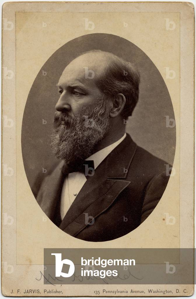 James Abram Garfield (1831-81) 19th by American Photographer, b/w