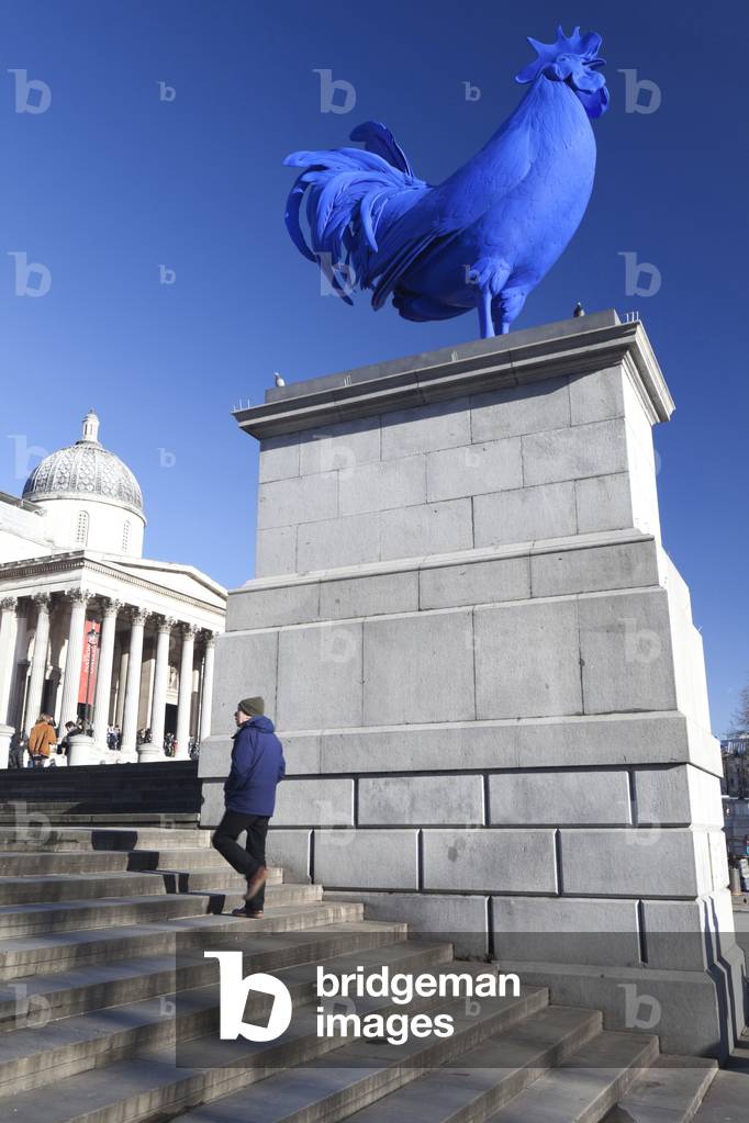 Blue Cockerel sculpture on the Fourth Plinth, Trafalgar Square, London, WC2  (photo)