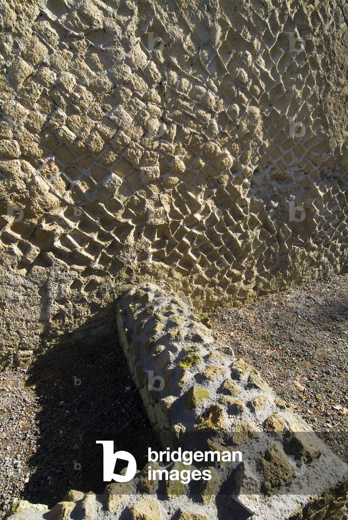 Wall and foundations, Roman site of Herculaneum, Italy (photo)