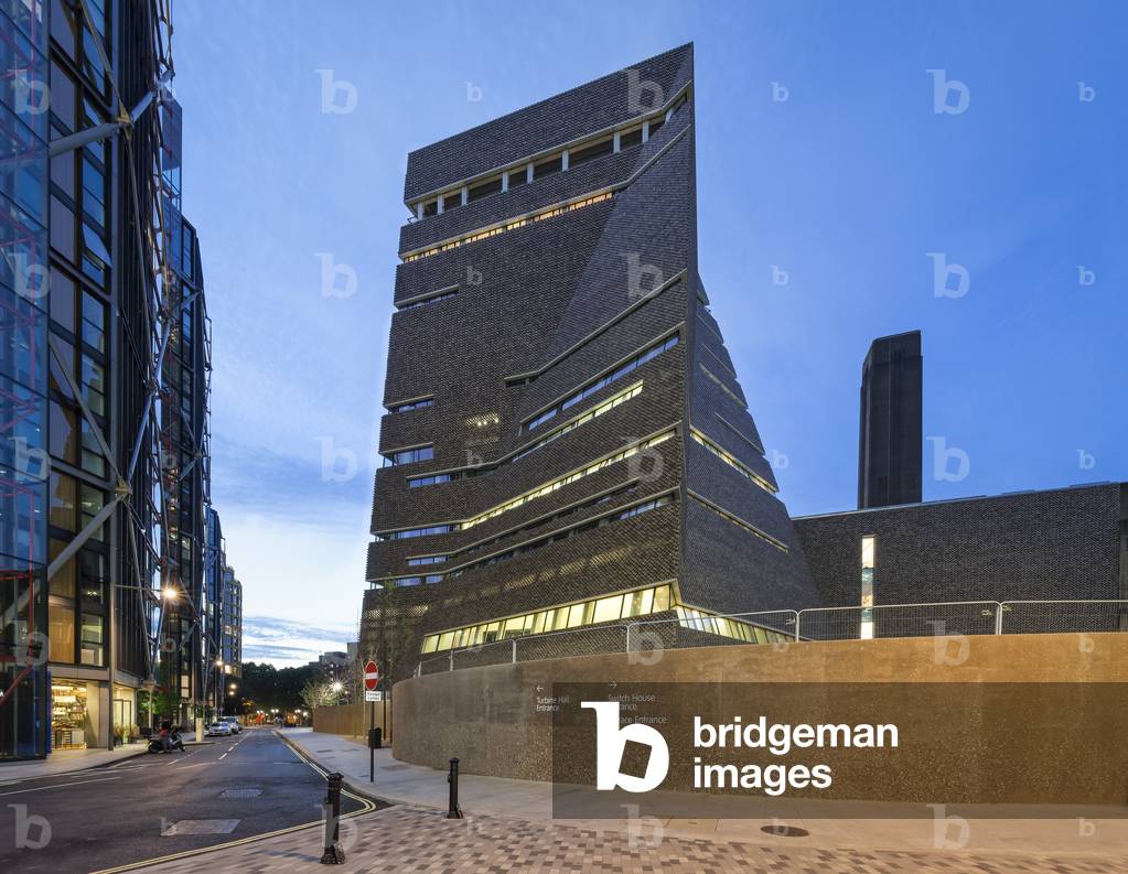 Switch House at Dusk, Tate Modern, London, UK, 2010s (photo)
