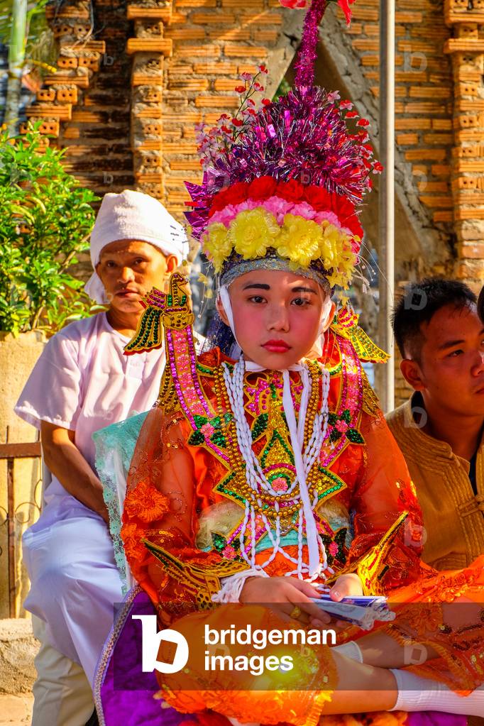 Novice monk, Poy Sang Long (Shan ordination ceremony for boys aged 7-14); Wat Pa Pao, Chiang Mai, Thailand. 