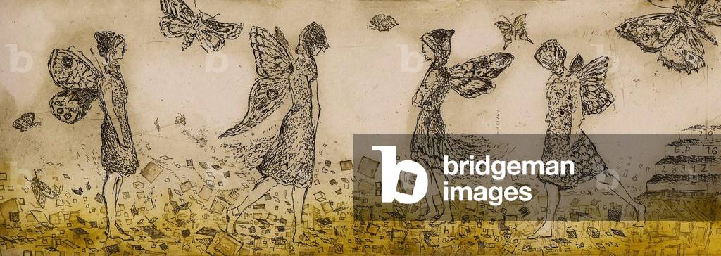 Where butterflies are found, 2016 (etching)