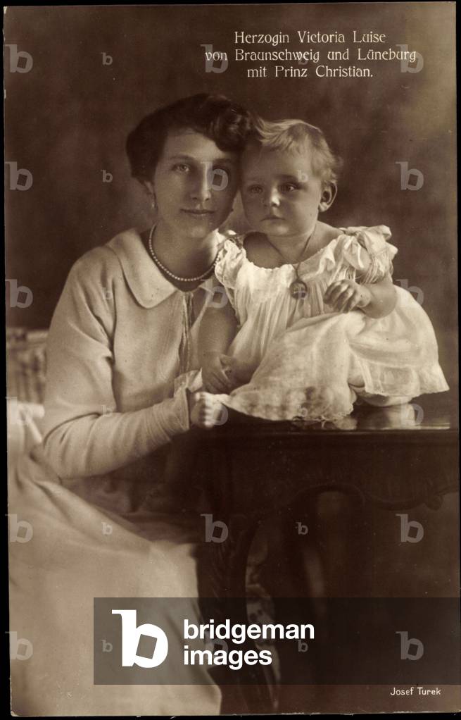 Duchess Viktoria Luise with Prince Christian