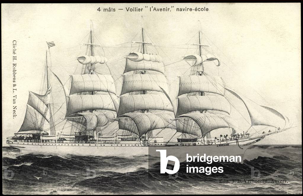 4 masts, Sailboat l'Avenir, school ship