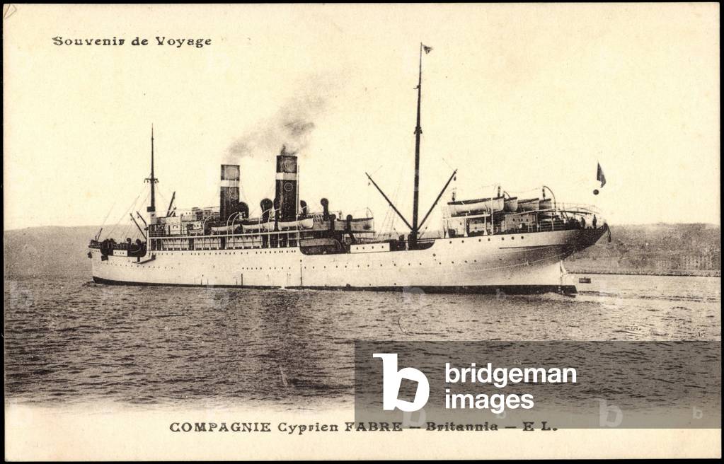 Steamer Britannia of the Compagnie Cyprien Fabre