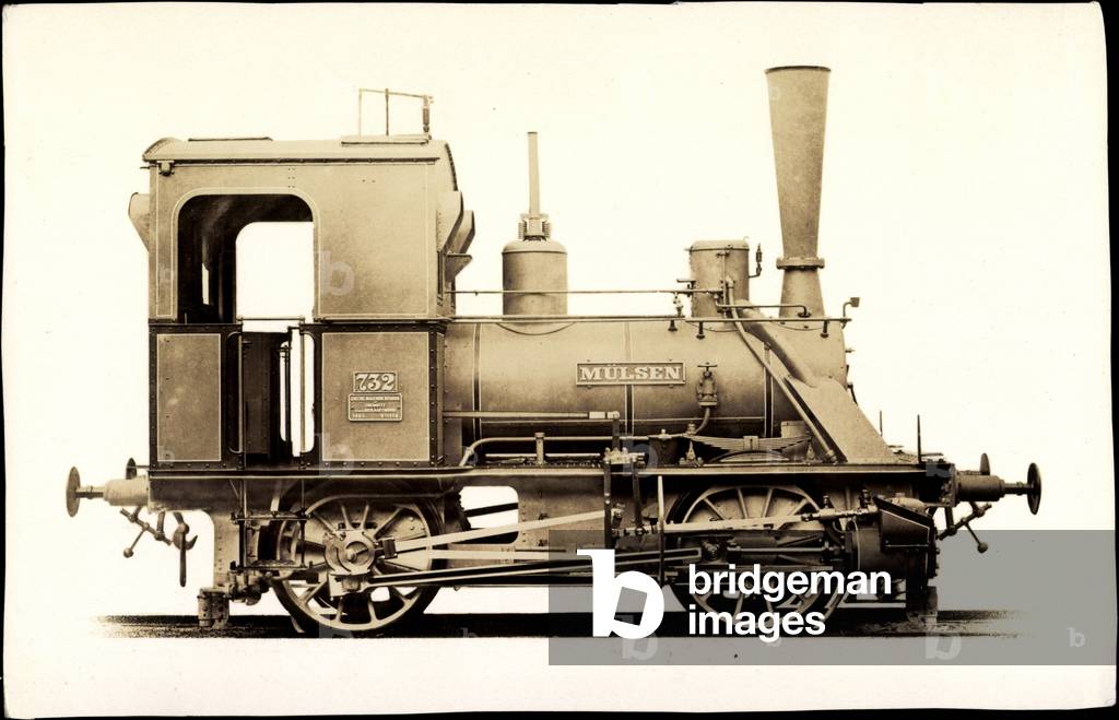 Photo German steam locomotive No. 732 Mülsen Saxony