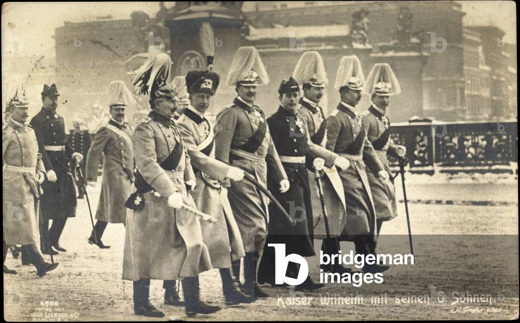 Photo Kaiser Wilhelm with his 6 sons