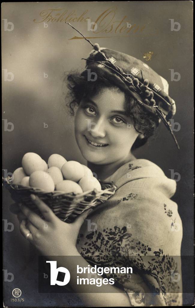 Easter greetings card (litho)