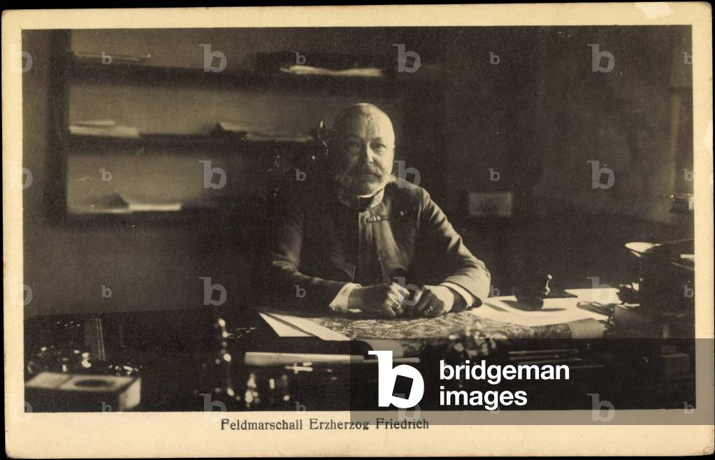 Ak Field Marshal Archduke Friedrich of Austria, Desk, (b/w photo)