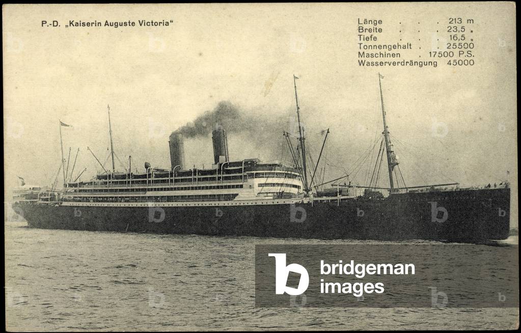 Steam ship Emperor Auguste Victoria of HAPAG