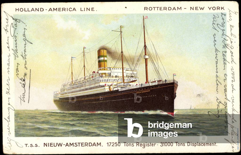 HAPAG, steamship T.S.S. Nieuw Amsterdam in flight