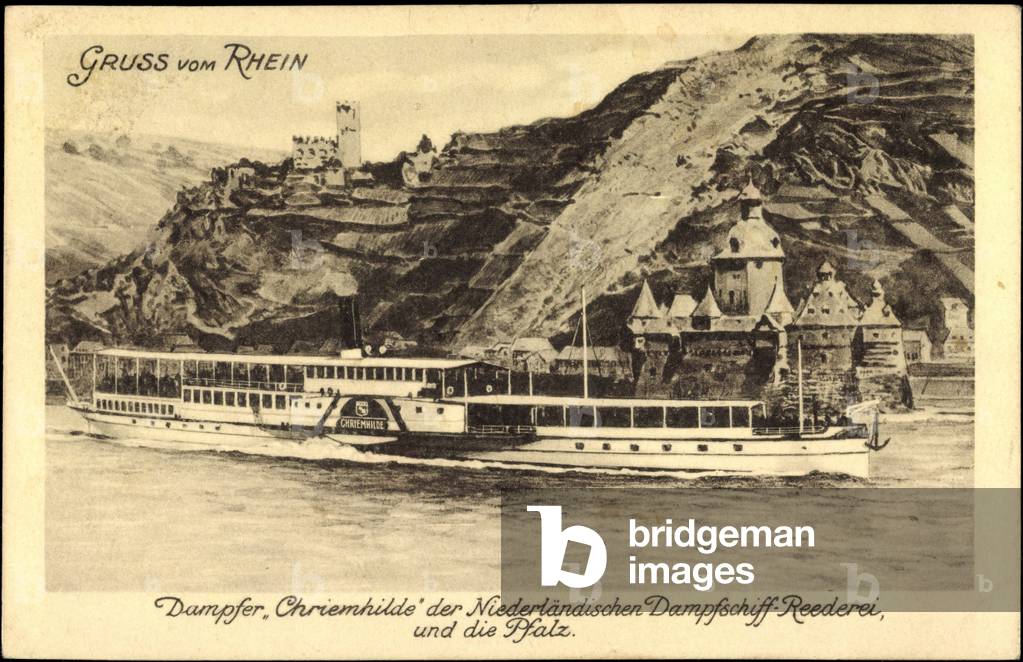 Kaub Rhein, Steamer Chriemhilde d The Netherlands, Palatinate