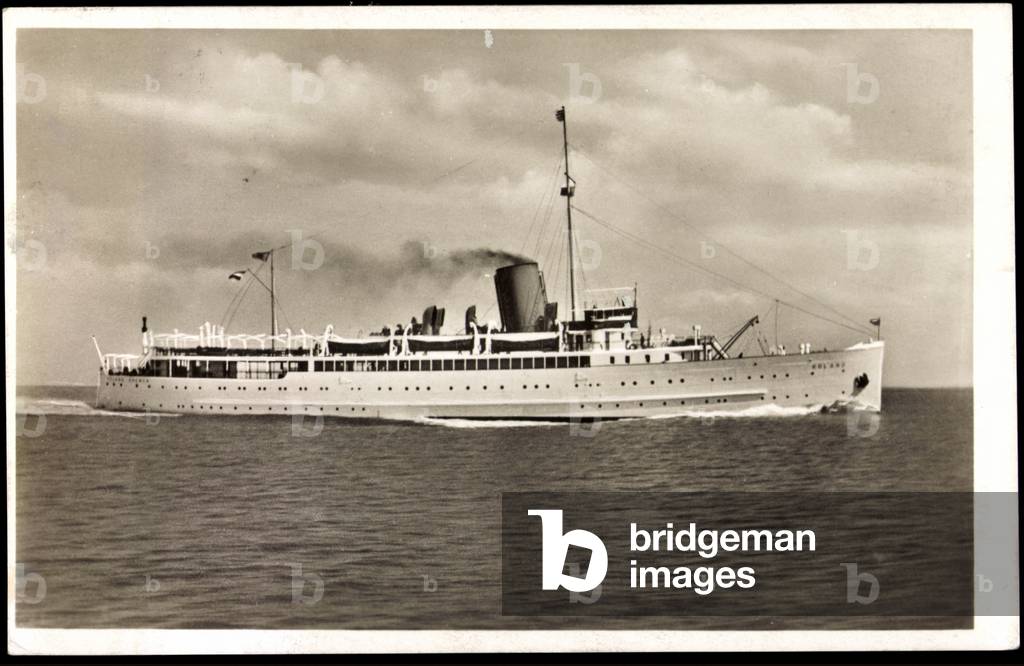 Steamer Roland der Norddt. Lloyd on the North Sea