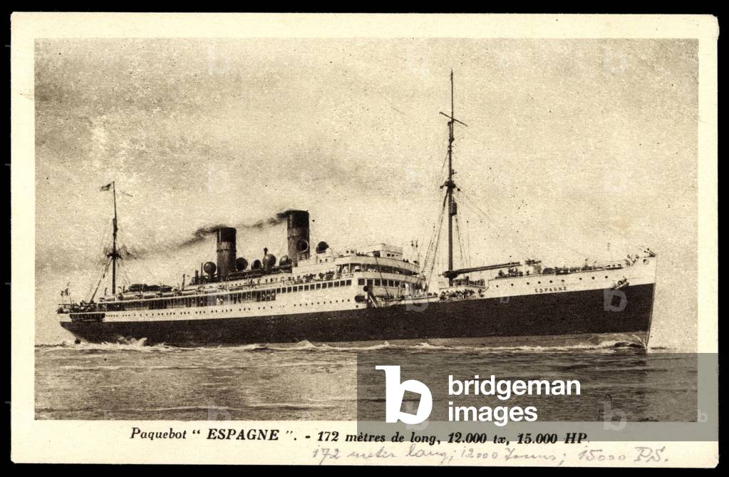 French Line CGT, Paquebot Spain, Dampfschiff