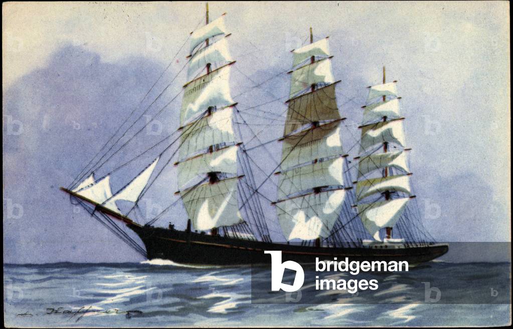 Künstler Haffner, L., Trois Mats Franc, Sailboat