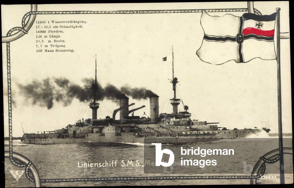 German warship, liner ship SMS Mecklenburg