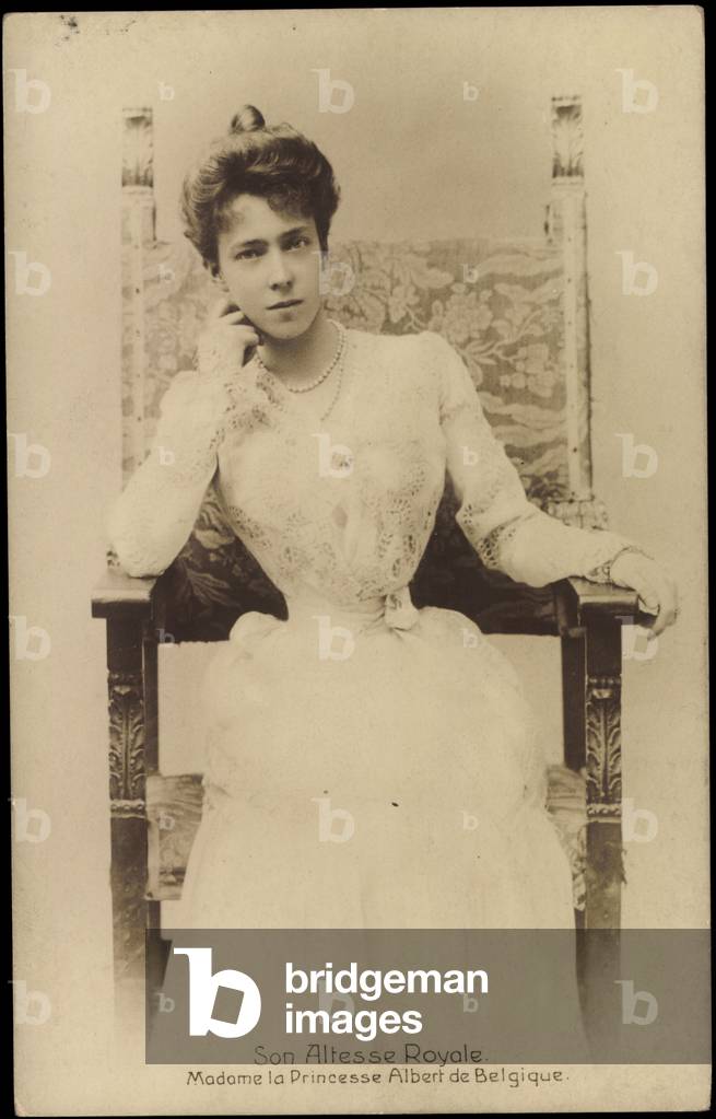 Ak Her Royal Highness, Princess Albert of Belgium (b/w photo)