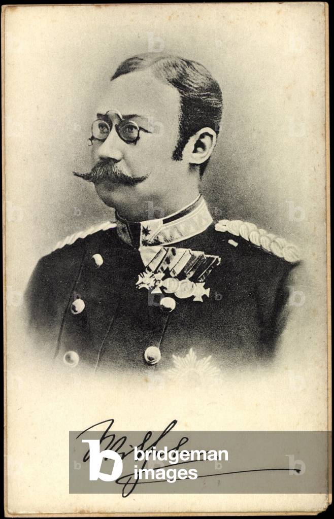 Ak Grand Duke William IV of Luxembourg, Portrait, Zwicker, Uniform, Order (b/w photo)