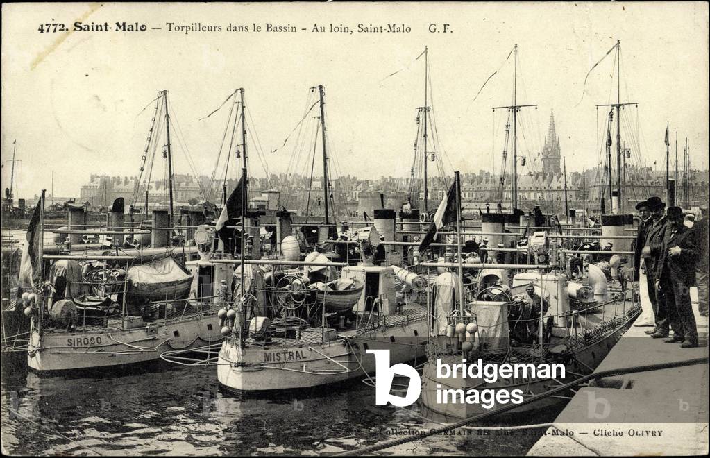 Warships in the Port of Saint Malo
