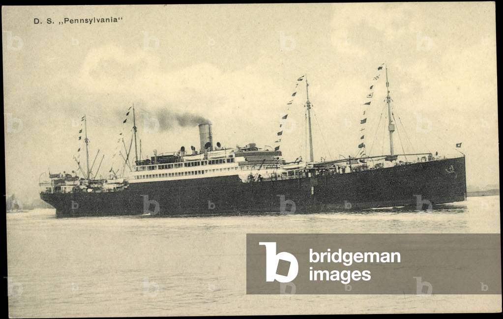 HAPAG, steamship D.S. Pennsylvania in flight