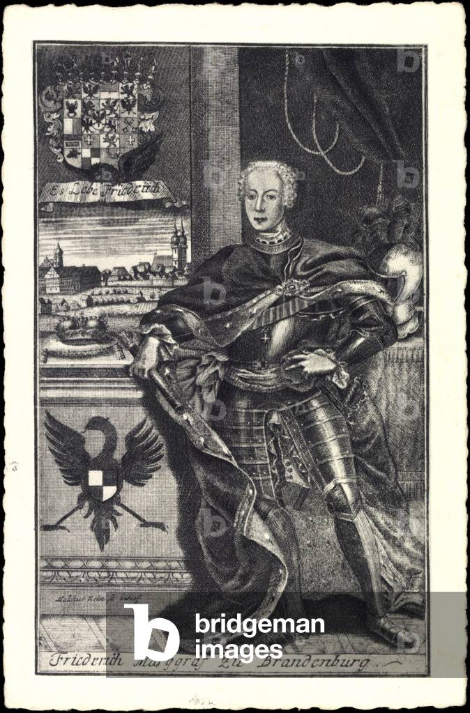 Friedrich Margrave of Brandenburg, coat of arms, knight