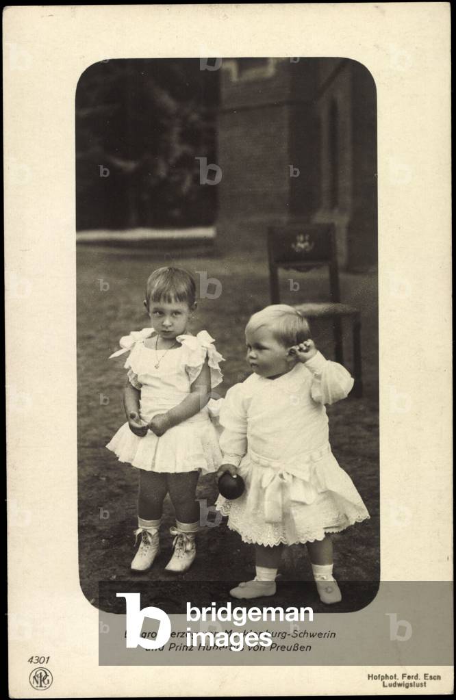 Ak Hereditary Grand Duke of Mecklenburg Schwerin, Prince Hubertus of Prussia (b/w photo)