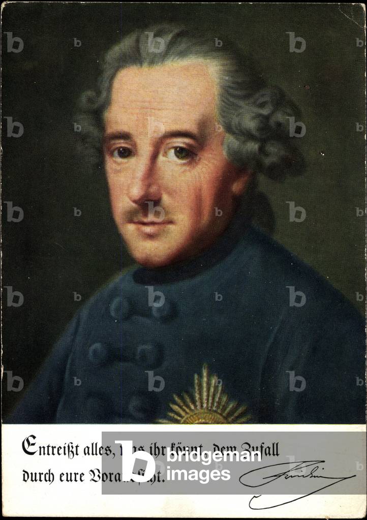 Artist King Frederick the Great, snatches everything..
