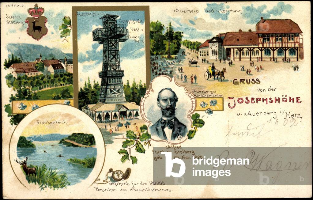 Litho Auerberg Harz Anh., Josephshöhe, Alfred from Stolberg