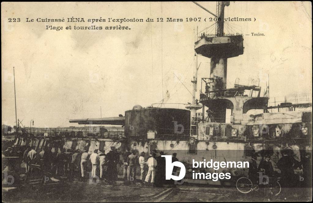 French warship Iéna, Cuirassé, explosion