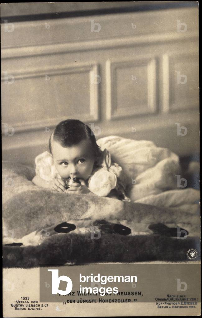 Ak Prince William of Prussia as a toddler, Liersch 1635 (b/w photo)