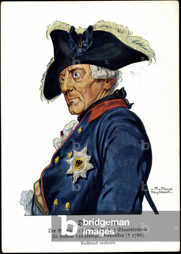 Artist Menzel, Adolph, Der alte Fritz, Friedrich II