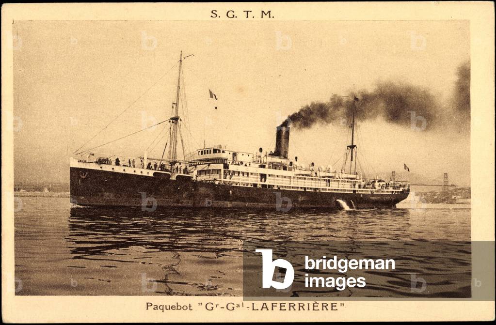 Steamer GG La Ferriere of the SGTM on the high seas