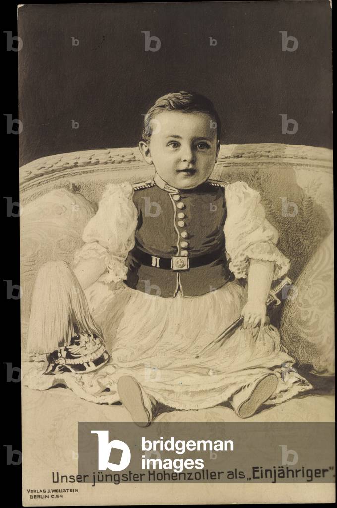 Our youngest Hohenzoller as a one-year-old, pointed hat