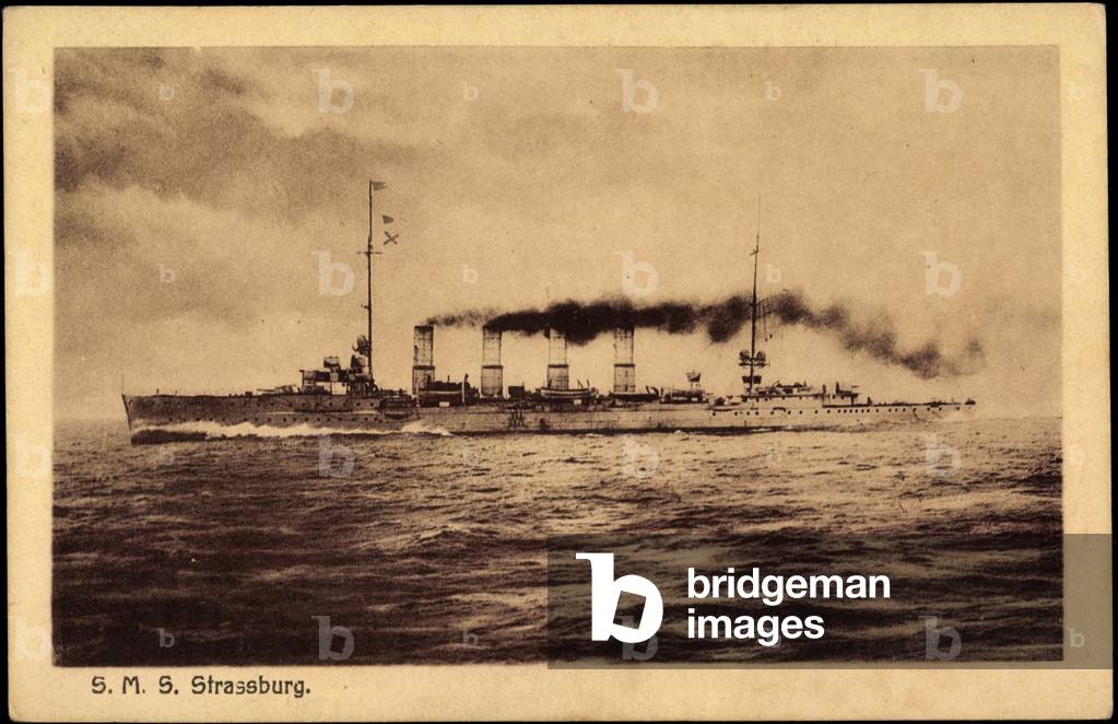 S.M.S. Strassburg, Warship, Germany, Smoke